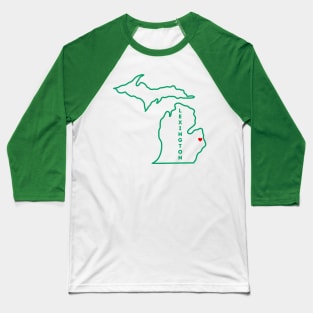 Lexington MI Love (Green) Baseball T-Shirt